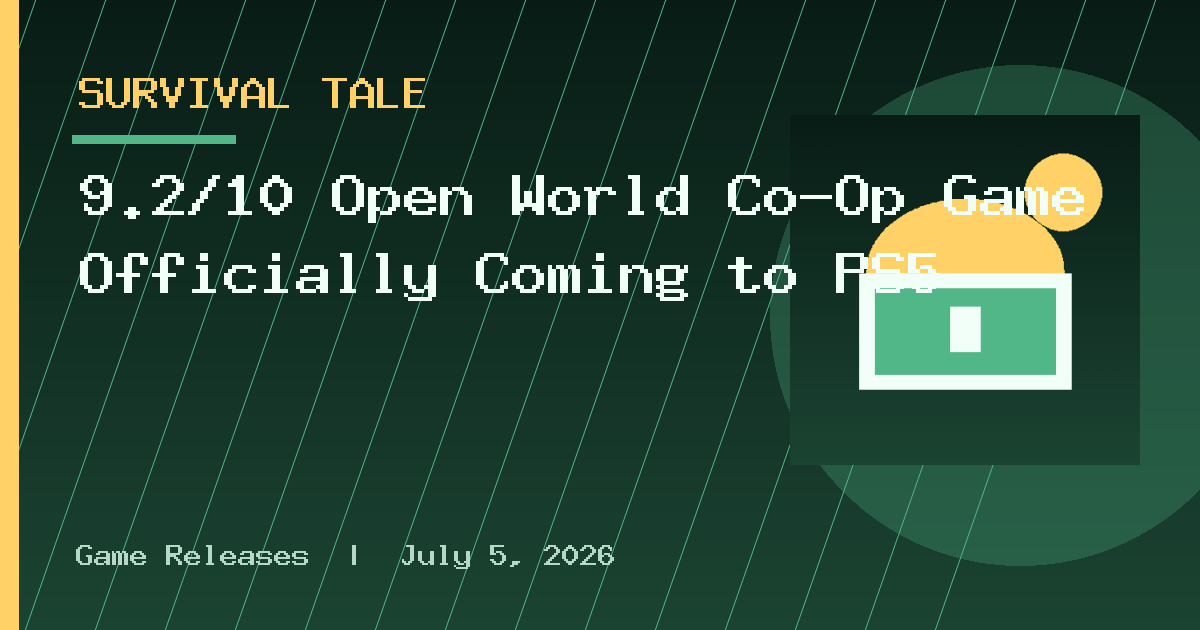 9.2/10 Open World Co-Op Game Officially Coming to PS5