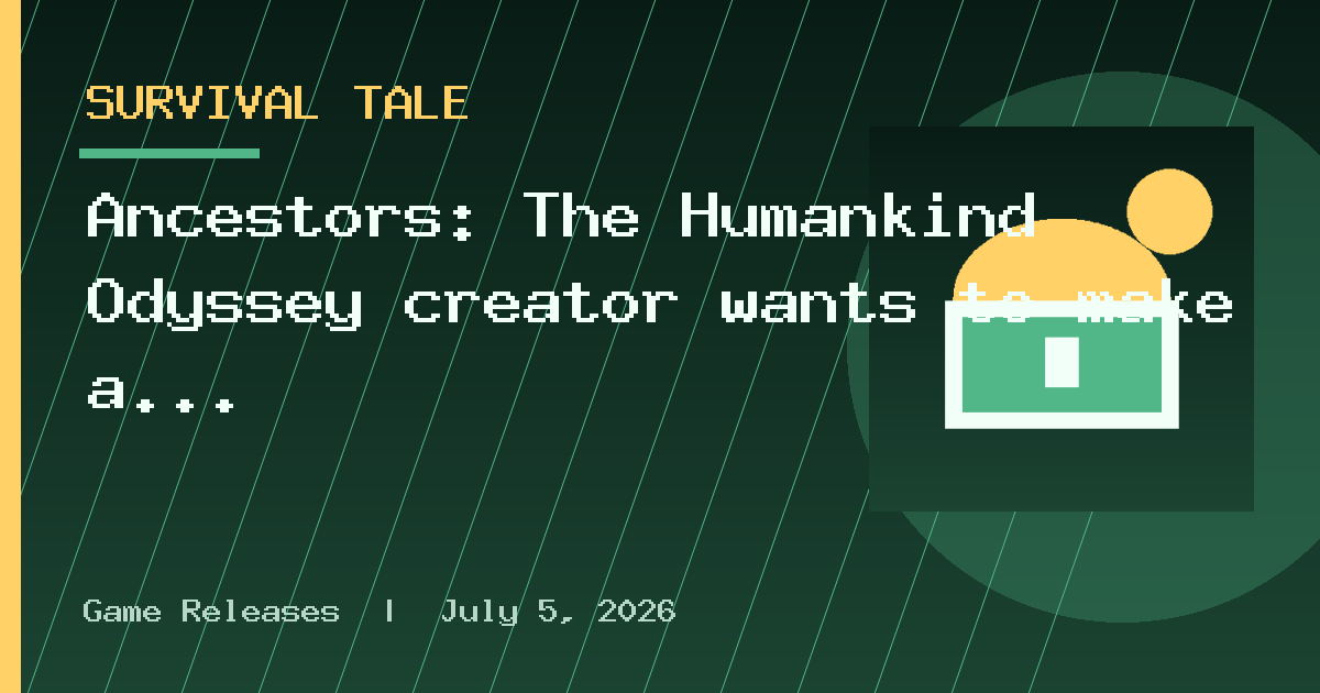 Ancestors: The Humankind Odyssey creator wants to make a sequel