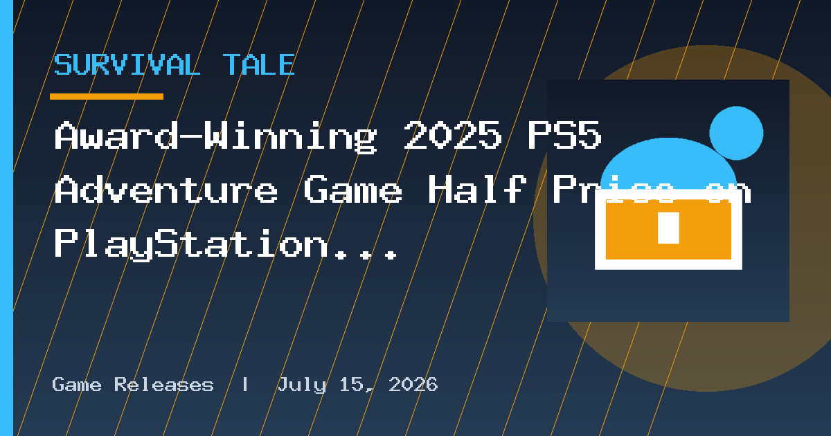 Award-Winning 2025 PS5 Adventure Game Half Price on PlayStation Store
