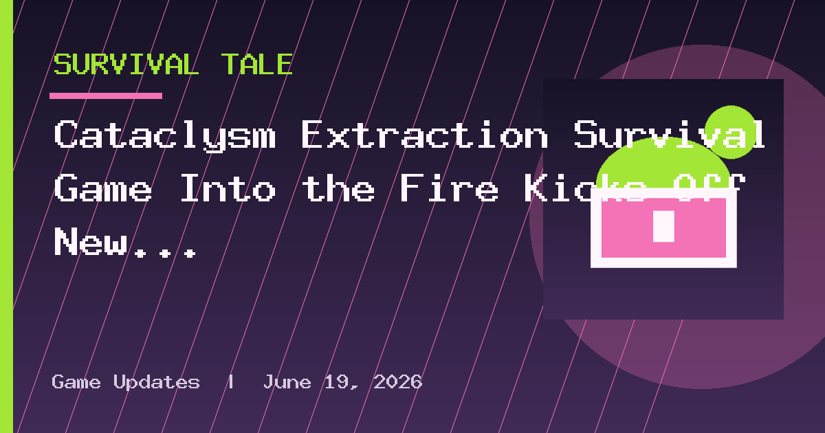 Cataclysm Extraction Survival Game Into the Fire Kicks Off New Steam Playtest