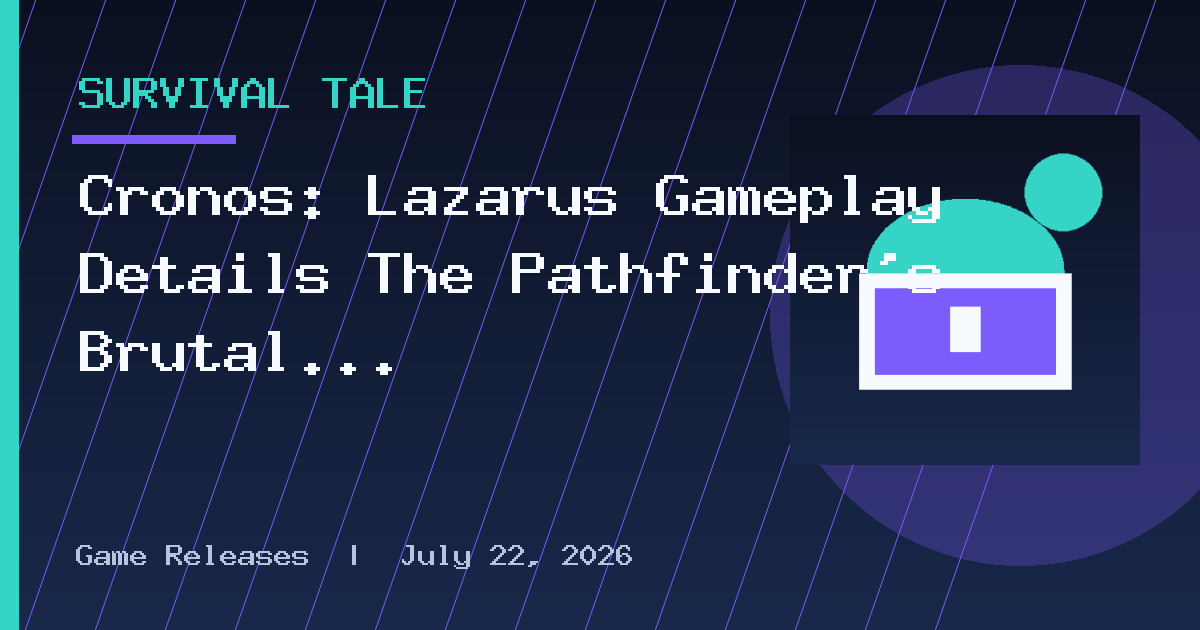Cronos: Lazarus Gameplay Details The Pathfinder’s Brutal Efficiency and a New