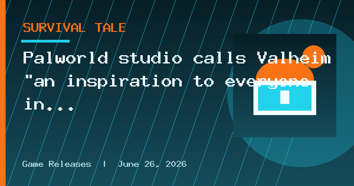Palworld studio calls Valheim "an inspiration to everyone in the genre" as devs