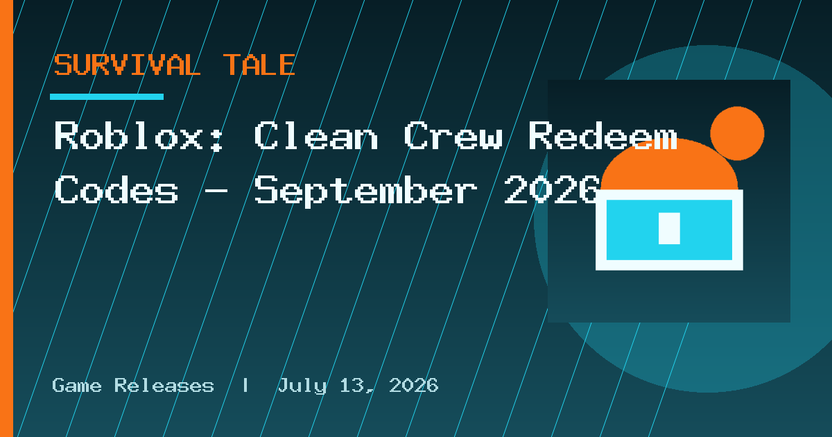 Roblox: Clean Crew Redeem Codes – September 2026