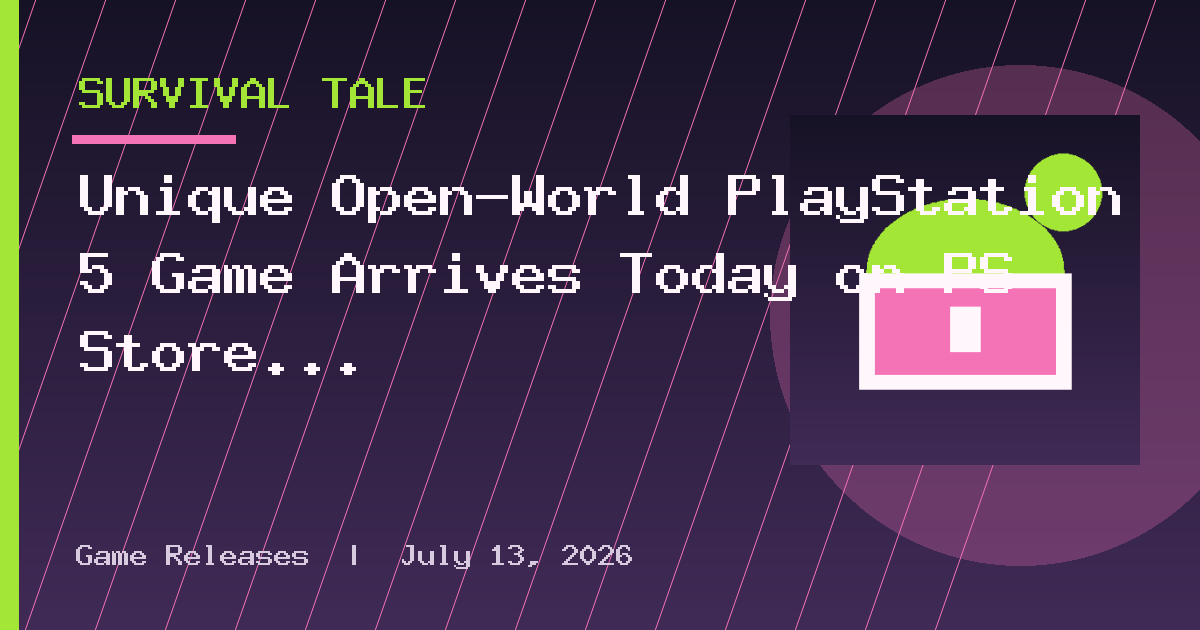 Unique Open-World PlayStation 5 Game Arrives Today on PS Store